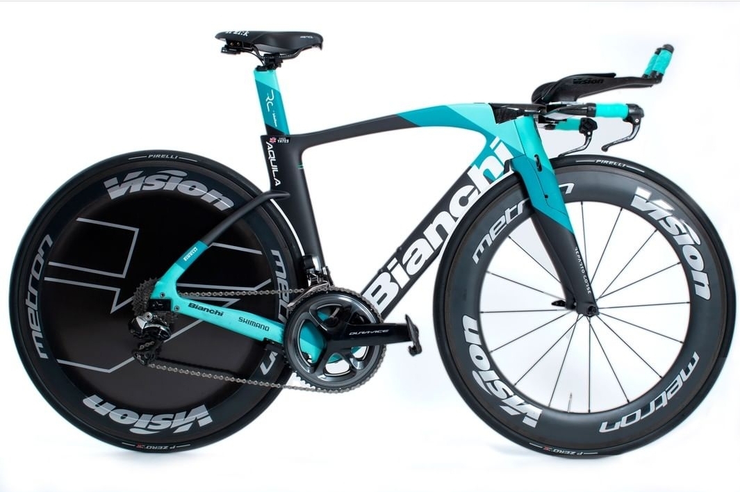 Team BikeExchange Bianchi TT bike.