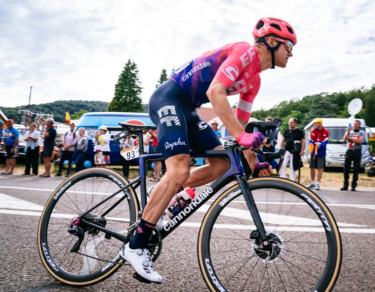 Simon Clarke during La Planche des Belles Filles climb.