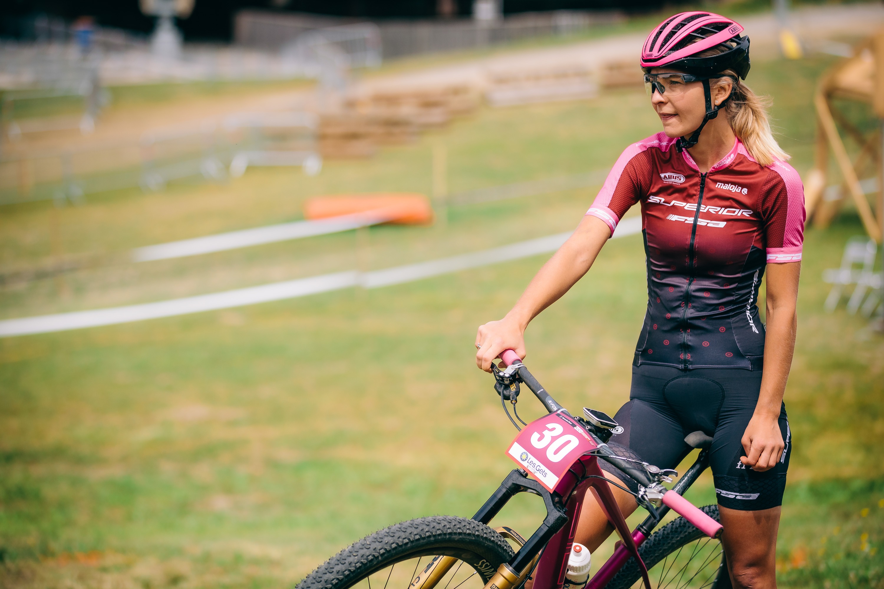 Felicitas Geiger and her beloved Superior bike.