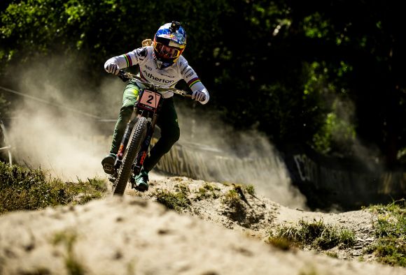 Rachel Atherton in action