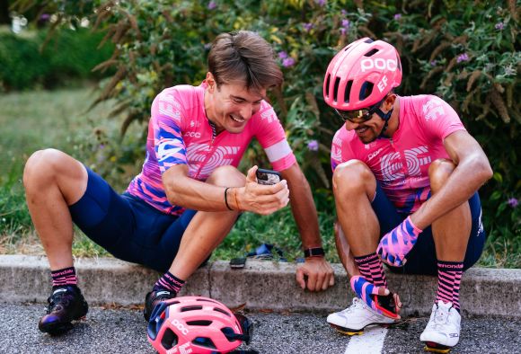 Alberto Bettiol durante il giorno di riposo al Tour de France (Ph. Gruber)